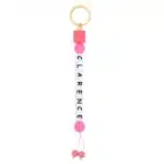 Porte clé couple prénom perles 4