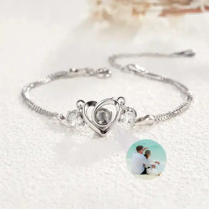 Bracelet photo projection coeur 1