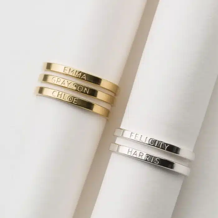 Bague couple Saint Valentin personnalisable 1