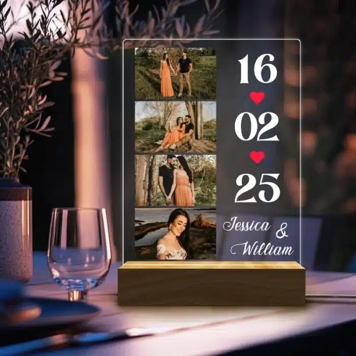 Lampe personnalisée couple 3
