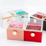 Coffret rose éternelle avec collier gravé 4