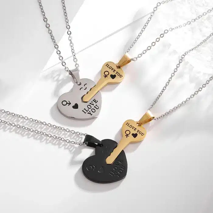 Collier coeur couple 2
