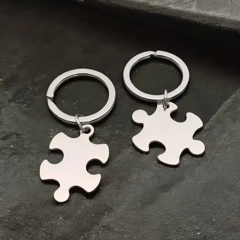 Porte clé puzzle couple personnalisable 2