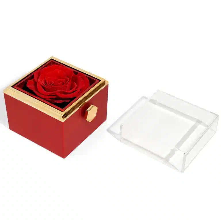 Coffret rose éternelle avec collier gravé 3