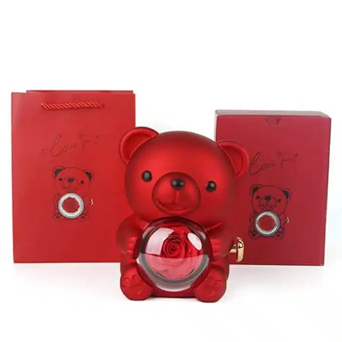 Coffret rose éternelle avec collier 5