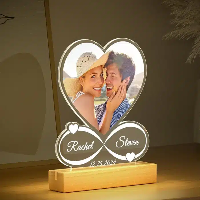 Lampe personnalisée couple photo 2