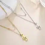 Collier de couple clé de sol 1