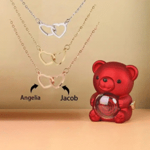 Coffret rose éternelle avec collier