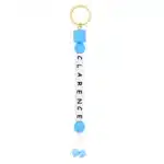 Porte clé couple prénom perles 2