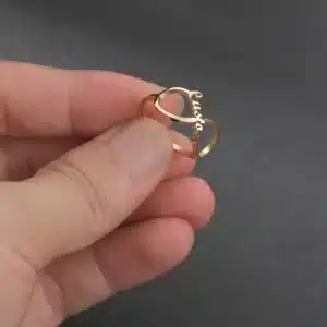 Bague couple cœur infini personnalisée 1