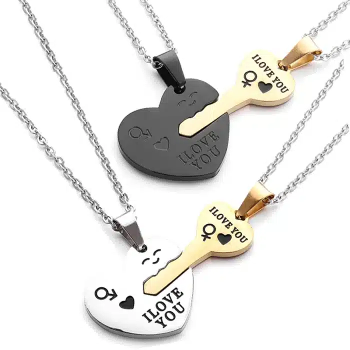 Collier coeur couple 1