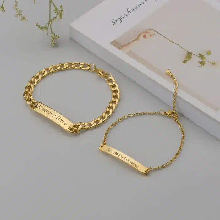 Bracelet couple personnalisable 2
