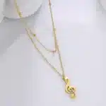 Collier de couple clé de sol 7