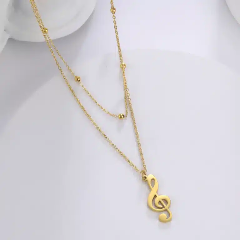 Collier de couple clé de sol 7