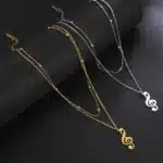 Collier de couple clé de sol 4