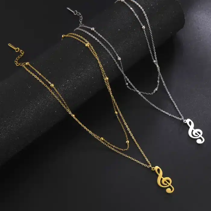Collier de couple clé de sol 4