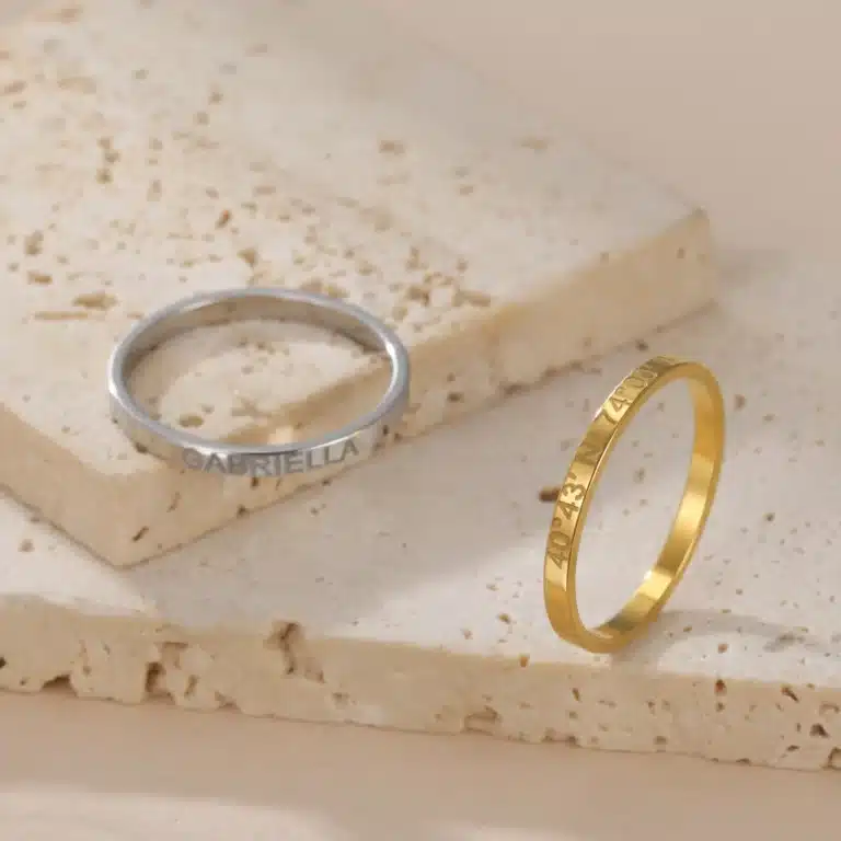 Bague couple Saint Valentin personnalisable 10