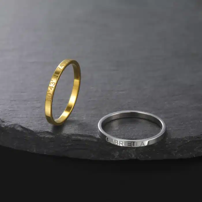 Bague couple Saint Valentin personnalisable 11
