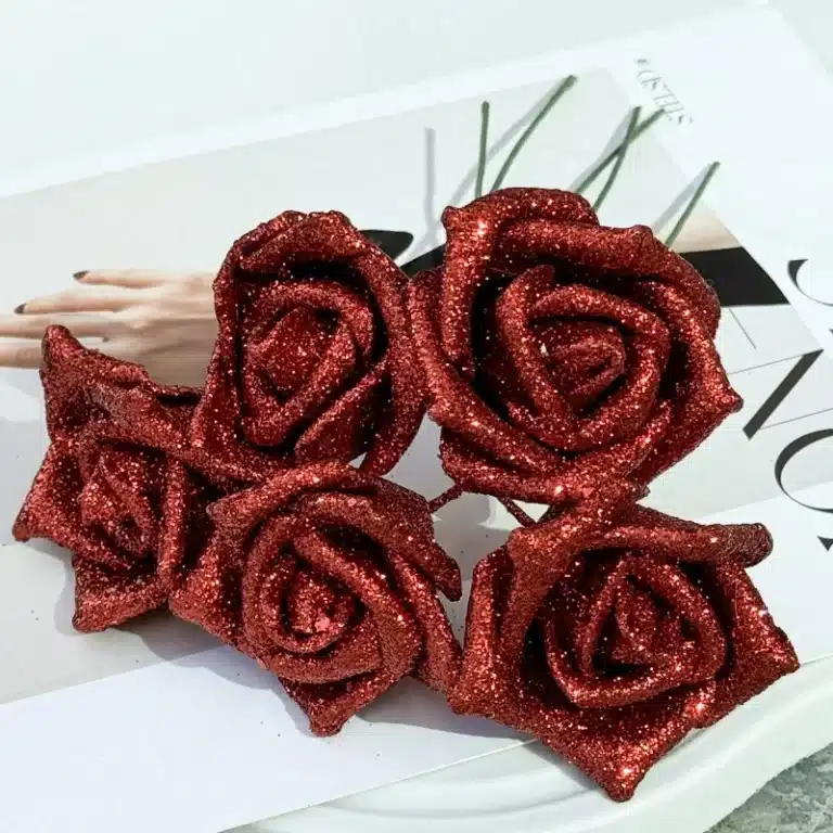 Bouquet de rose éternelle paillette 3