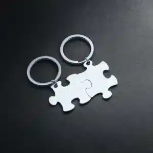Porte clé puzzle couple personnalisable 1