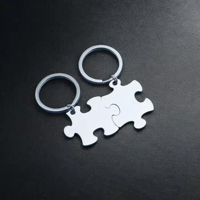 Porte clé puzzle couple personnalisable 1