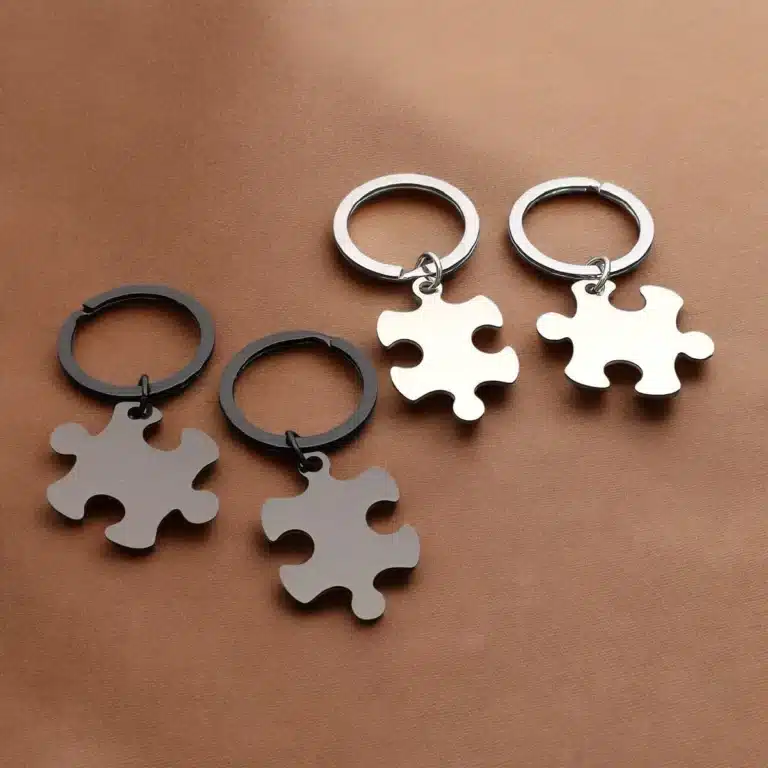 Porte clé puzzle couple personnalisable 6