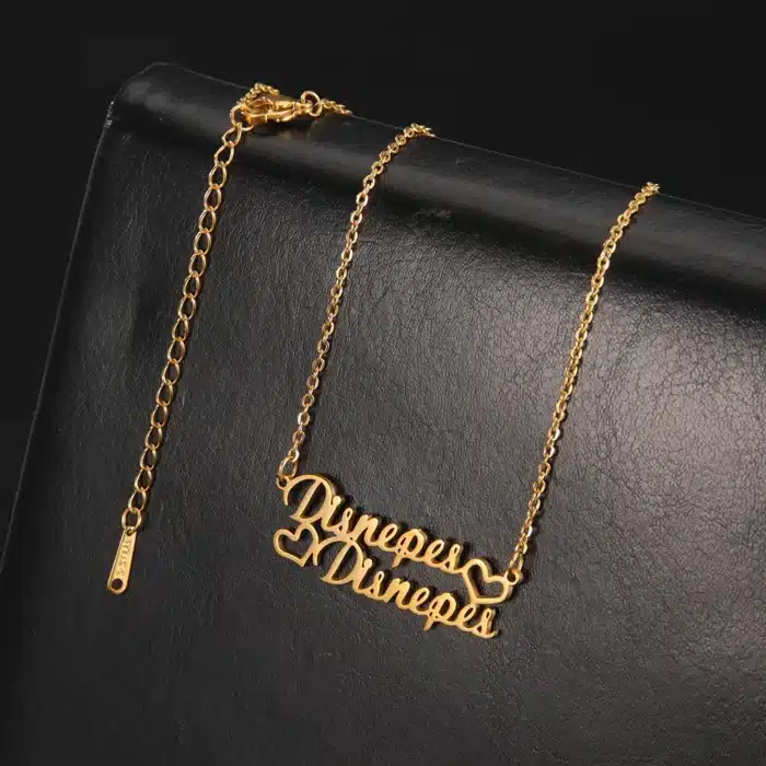 Collier couple personnalisé prénom 3