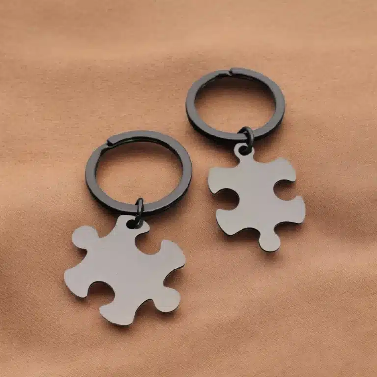 Porte clé puzzle couple personnalisable 7