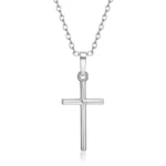 Collier argent pour couple croix 4