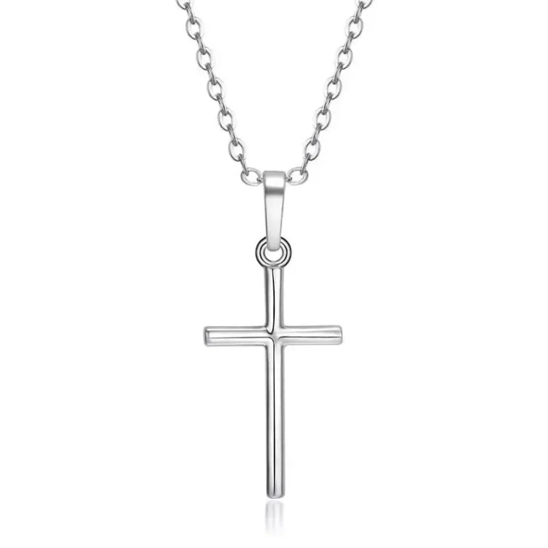 Collier argent pour couple croix 4