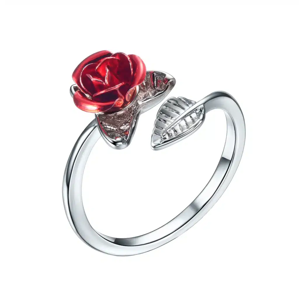 Rose éternelle bague
