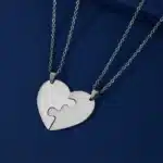 Coeur en deux collier couple 2