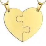 Coeur en deux collier couple 5