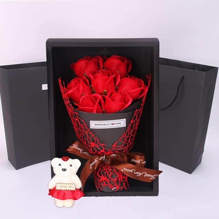 Bouquet de rose éternelle personnalisée 12