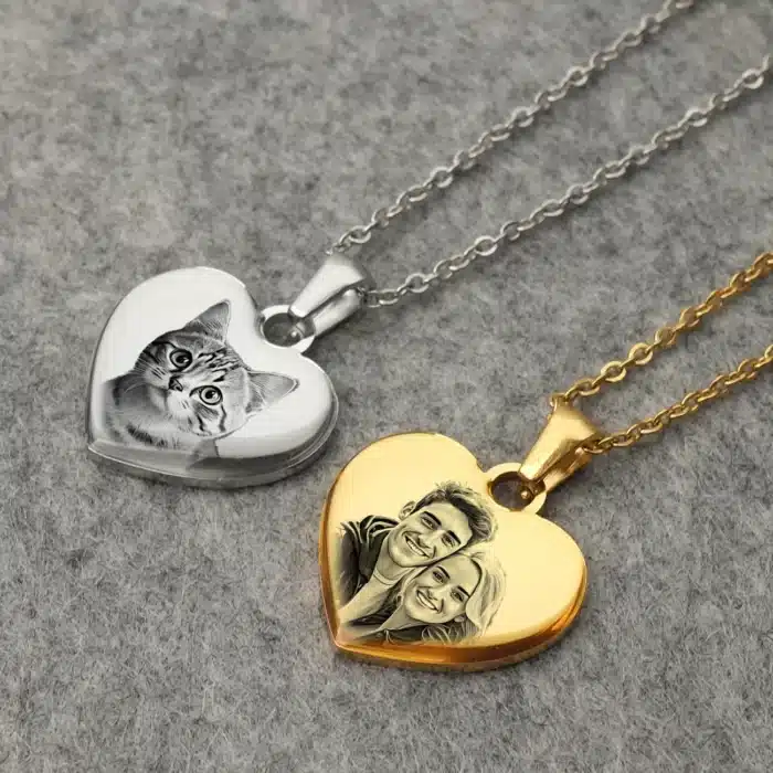 Collier couple personnalisable 3