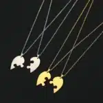 Coeur en deux collier couple 3