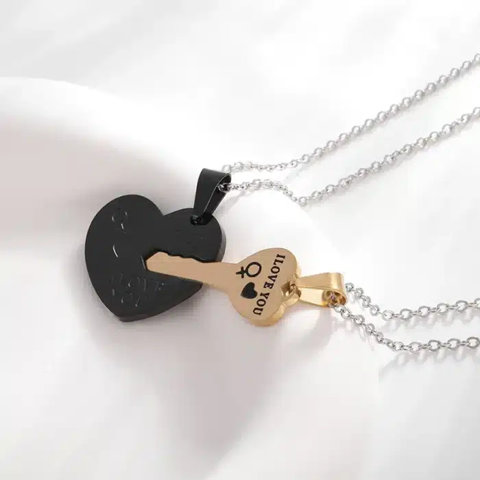 Collier coeur couple 4