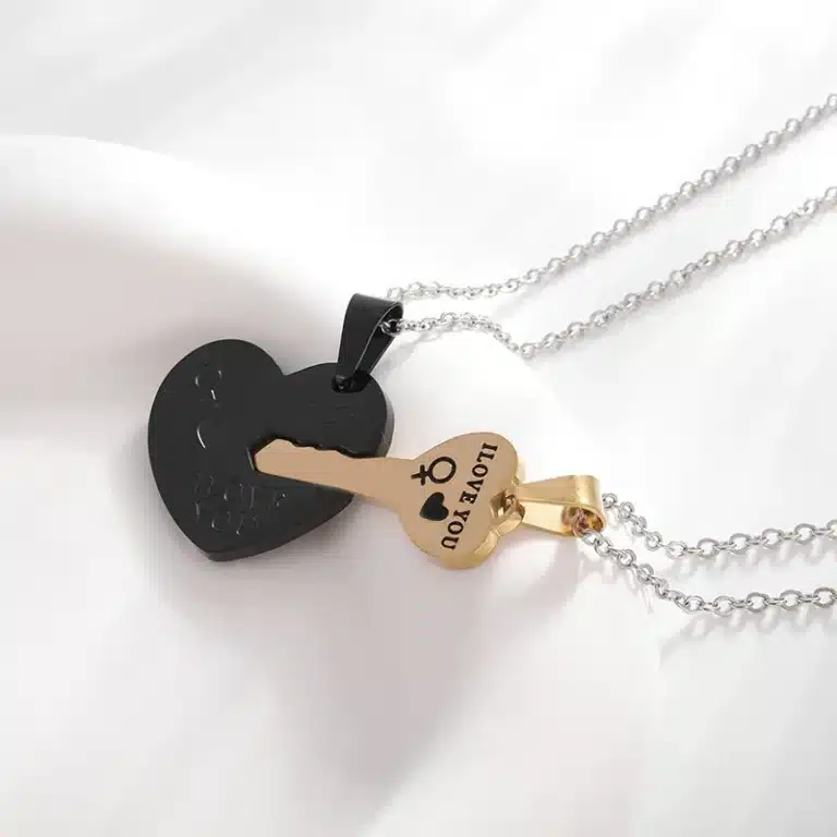 Collier coeur couple 4