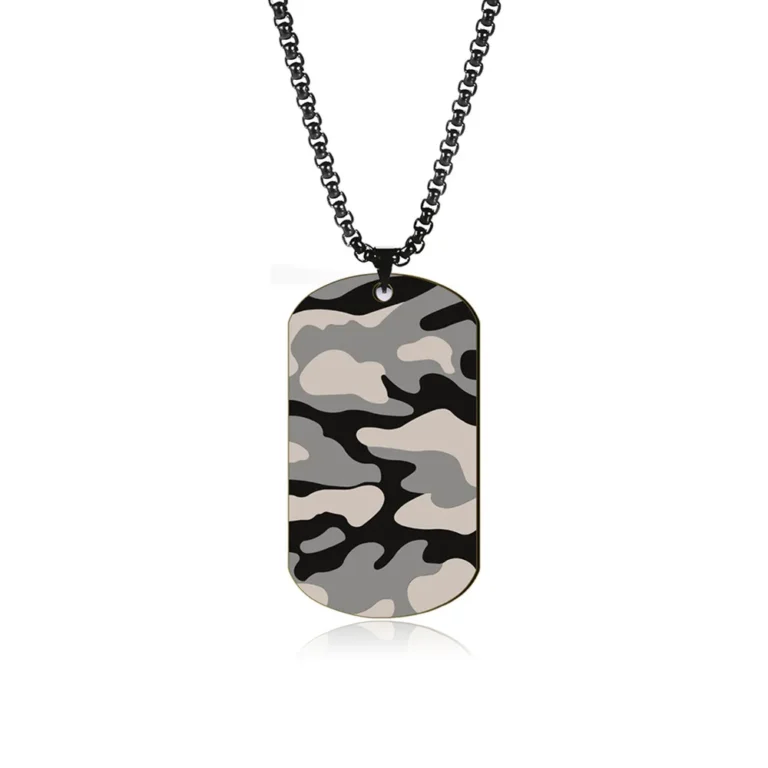 Collier plaque militaire couple 5