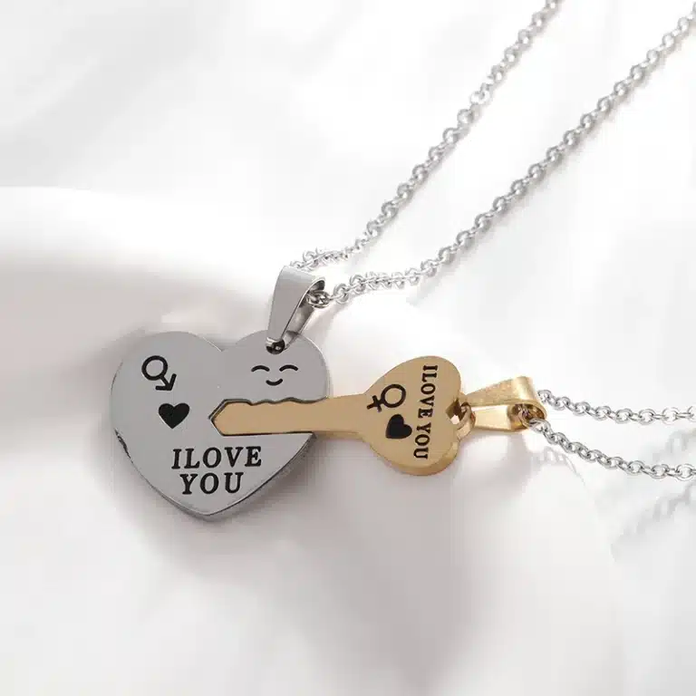 Collier coeur couple 3