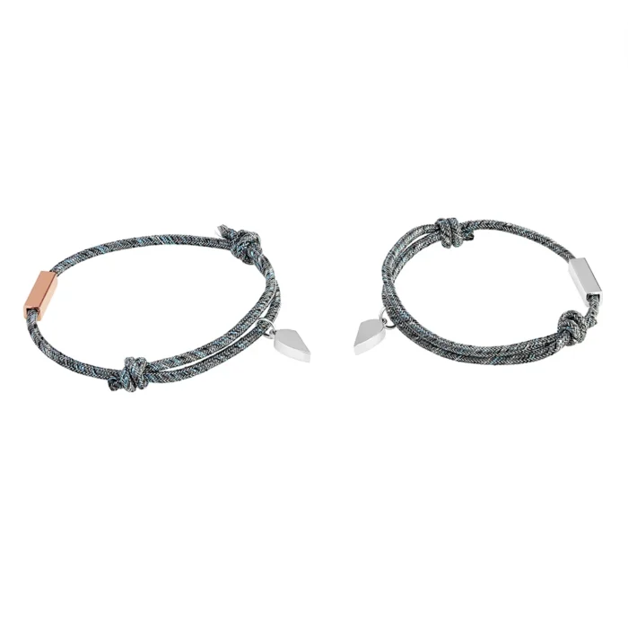Bracelet couple aimanté coeur 2