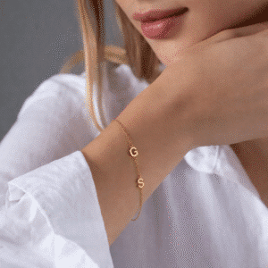 Bracelet couple initiale