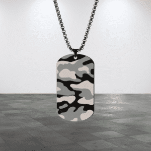 Collier plaque militaire couple