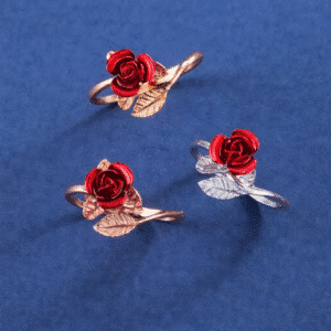 Rose éternelle bague