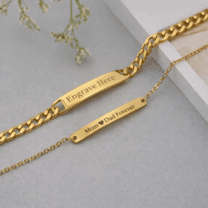 Bracelet couple personnalisable