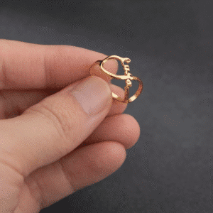 Bague couple cœur infini personnalisée