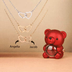 Coffret rose éternelle avec collier