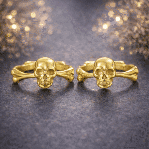Bague tete de mort couple