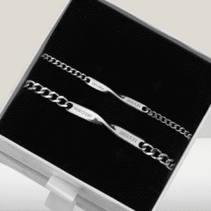 Bracelet couple avec date