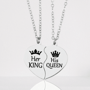 Collier cœur séparable pour couple